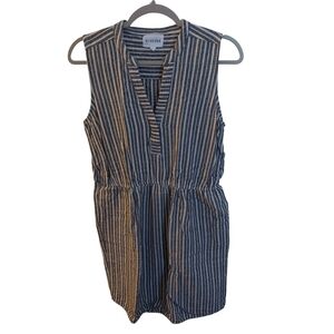 Olive & Oak Blue & Cream Striped Dress, L